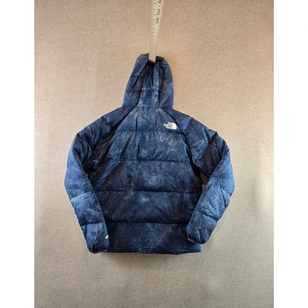 The North Face Down Jacket Boys XL 14/16 Blue Printed Reversible Puffer 600-Fill